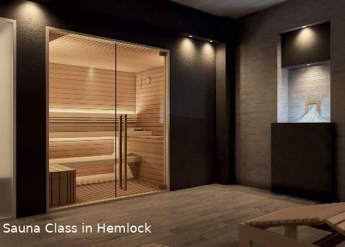 sauna finlandese torino modello class in Hemlock
