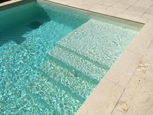 scala per piscina angolare rettangolare
